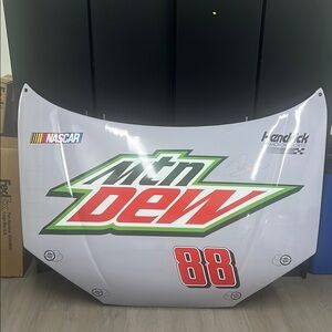 Mountain Dew NASCAR Hood Autographed by Dale Earnheart Jr.